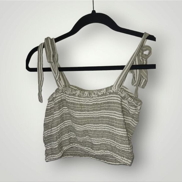 Salty Lemon Short Sleeve Top Green Print Square Tops Women's Size Large - Picture 2 of 7